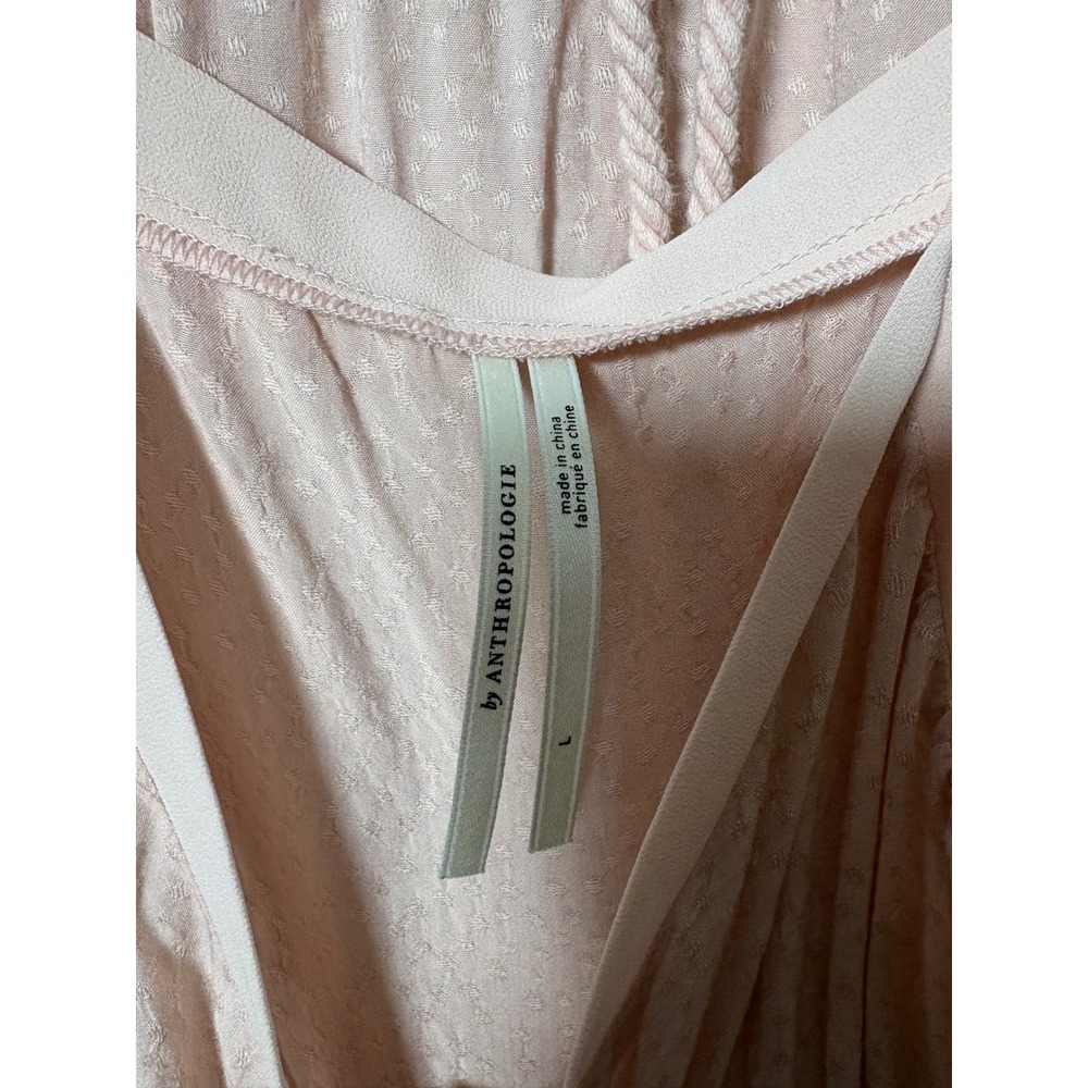 Anthropologie Pink Clip Dot Pajama Set Cami and Shorts Loungewear L Coquette - Picture 2 of 8